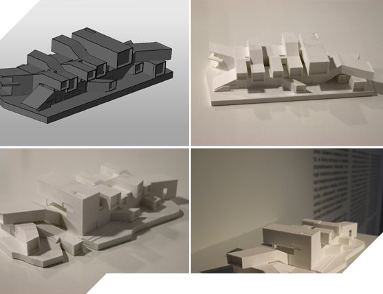 Makiety architektoniczne wydrukowane dla Muzeum Manggha w Krakowie