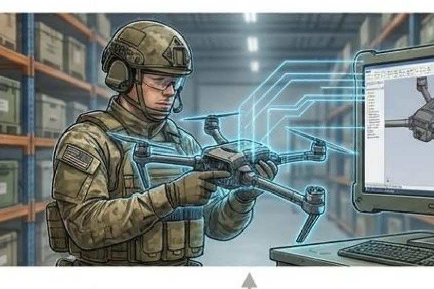 Wirtualny magazyn części, od skanu drona do modelu CAD w bibliotece