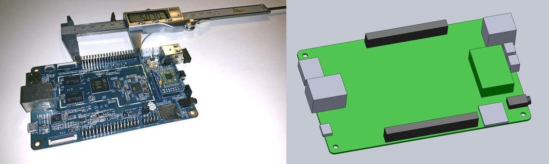 Pomiar płytki PCB i jej odwzorowanie w modelu CAD obudowy