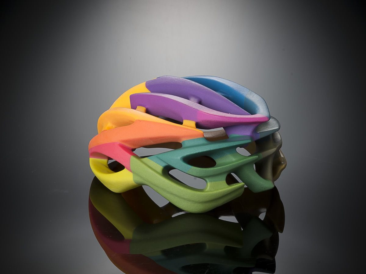 Kask kolarski w pełnym kolorze, druk 3D