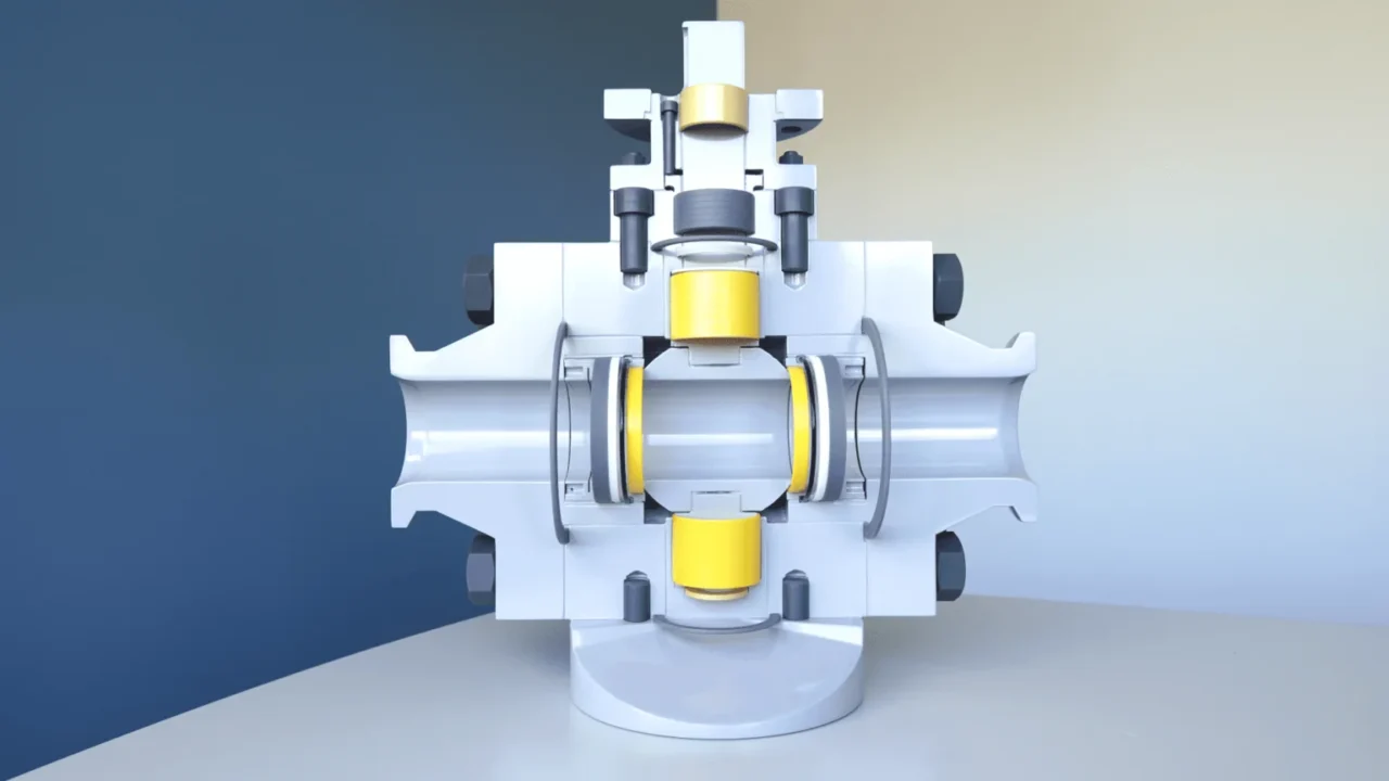 Makieta zaworu oraz uszczelnienia wydrukowana z wykorzystaniem trzech technologii druku 3D