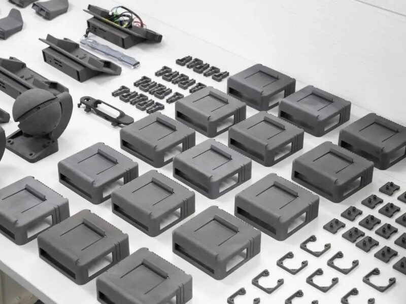 Seria gotowych części produkcyjnych z druku 3D na jednej platformie