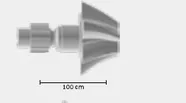 Model C, element stożkowy, porównanie kosztu i czasu druku 3D w SAF, SLA i FDM